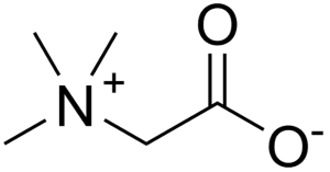 Structuurformule betaine (trimethylglycine).